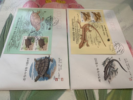 Korea Stamp Reptiles FDC S/s Turtle 1996 Protection Wild Animals And Plants - Korea, South