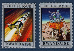 Rwanda, **, Yv 284, 387, Mi 414A, 417A, SG 383, 386, Apollo 13, Module D'atterrissage, LEM, - Africa