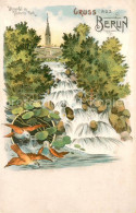 73710398 Kreuzberg Berlin Wasserfall Im Victoria-Park Litho Kreuzberg Berlin - Autres & Non Classés