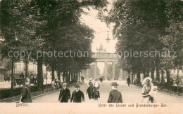 73710390 Berlin Partie Unter Den Linden Und Brandenburger Tor Berlin - Autres & Non Classés