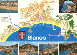 72314166 Blanes Teilansichten Kueste Strand Landkarte Costa Brava - Other & Unclassified