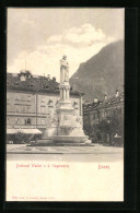 Cartolina Bozen, Partie Am Denkmal Walter Von Der Vogelweide  - Bolzano (Bozen)