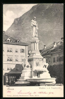 Cartolina Bozen, Denkmal Walther V. D. Vogelweide  - Bolzano (Bozen)