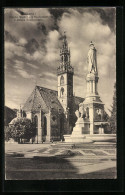 Cartolina Bolzano, Piazza Walter Col Monumento E Chiesa Parrocchiale  - Bolzano (Bozen)