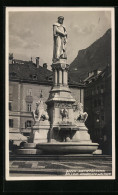 Cartolina Bolzano, Monumento Walther  - Bolzano (Bozen)