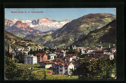 Cartolina Bozen-Gries, Stadt Mit Rosengarten  - Bolzano (Bozen)