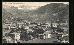 Cartolina Bozen, Panoramablick Auf Stadt Und Rosengarten  - Bolzano (Bozen)