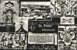 72313134 St Peter Schwarzwald Barock Kirche St Petrus Statue Klosterbibliothek P - St. Peter