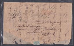 Inde British India 1866 East India Company Queen Victoria Half Anna Stamp, Delhi And London Bank, Sheet Cover, Envelope - 1858-79 Kronenkolonie