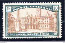 Anno Santo Cent. 20 Con Spazio Tipografico - Mint/hinged