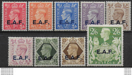 1943-46 Somalia British Occupation E.A.F. 9v. MNH Sassone N. 1/9 - Unclassified