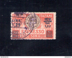 1940 Somalia , Espresso , N° 8 , Lire 1,25 Su 30 Besa , Rosso E Bruno , USATO - - Somalia