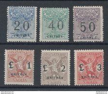 1924 ERITREA, Tasse E Vaglia, 6 Valori, N. 1/6, MNH** - Eritrea
