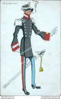 Ca285 Cartolina Militare Granatieri Uniforme Illustratore Artist - Other & Unclassified