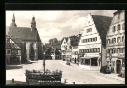 AK Feuchtwangen, Ortsansicht Mit Hotel Post  - Feuchtwangen