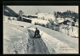 AK Oberaudorf, Schlitten Auf Der Rodelbahn Hocheck  - Altri & Non Classificati