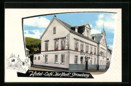 AK Stromberg, Hotel-Cafe Zur Post - Gebäudeansicht  - Other & Unclassified