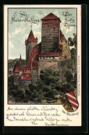 Künstler-AK Nürnberg, Kaiser-Stallung Mit 5eckigem Turm, Wappen  - Nuernberg