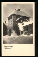 AK Memmingen, Lindauer Tor Im Winter  - Memmingen