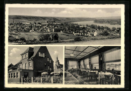 AK Nierstein A. Rh., Seips Weinstube, Panoramablick Auf Den Ort  - Nierstein