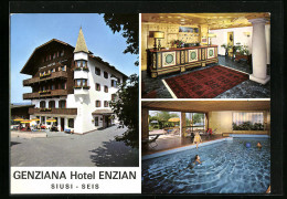 Cartolina Seis Am Schlern, Genziana Hotel Enzian Mit Hallenbad  - Other & Unclassified