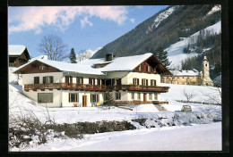 Cartolina Steinhaus /Ahrntal, Pension Linderhof Im Winter  - Autres & Non Classés
