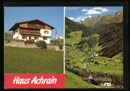 Cartolina St. Jakob /Ahrntal, Pension Haus Achrain, Ortsansicht Aus Der Vogelschau  - Autres & Non Classés