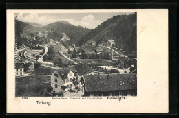 AK Triberg, Partie Beim Bahnhof Mit Gutachtal  - Triberg