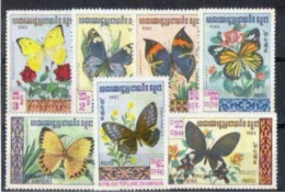 783  Butterflies - Papillons - Kampuchea Yv 369-75  MNH - 1,95 (13) - Papillons