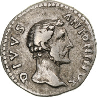Divus Antoninus Pius, Denier, 161, Rome, Argent, TTB+, RIC:431 - Les Antonins (96 à 192)