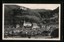 AK Leutenberg I. Thür., Ortspartie Mit Kirche Und Fluss  - Leutenberg