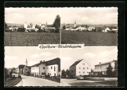 AK Egglham Kr. Pfarrkirchen, Ortsansicht Mit Umgebung, Strassenpartie Mit Blick Zur Kirche  - Pfarrkirchen