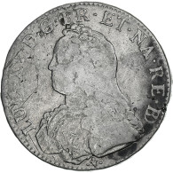 France, Louis XV, Écu De Béarn Aux Branches D'olivier, 1727, Pau, Argent, TB - 1715-1774 Luigi XV Il Beneamato