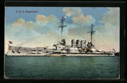 AK Kriegsschiff SMS Helgoland Der Kaiserlichen Marine Auf Backbord  - Warships