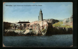 AK Gibraltar, Light House And Fortiflications From The Straits, Leuchtturm  - Leuchttürme