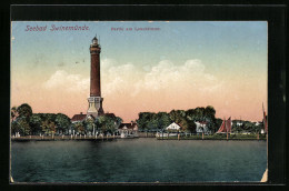 AK Swinemünde, Partie Am Leuchtturm  - Lighthouses