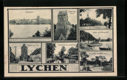 AK Lychen, Panoramaansicht Mit Johanniskirche Und Partie Am Oberpfuhl  - Lychen
