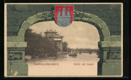 AK Hamburg-Uhlenhorst, Partie Am Canal  - Nord