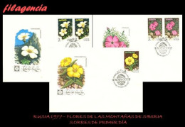 RUSIA SPD-FDC. 1977-20 FLORA. FLORES DE LAS MONTAÑAS DE SIBERIA - FDC