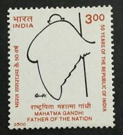 India 2000 Inde Indien 50 Years Republic Mahatma Gandhi Stamp MNH - Neufs