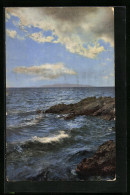 Künstler-AK Photochromie Nr.: 1851, Wellen Am Felsigen Ufer  - Autres & Non Classés