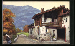 Künstler-AK Photochromie Nr. 3526: Morter /Martelltal, Altes Gehöft Am Ortsausgang  - Autres & Non Classés