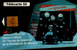 TELECARTE MONACO...50 UNITES..EQUIPE DE BOBSLEIGH...PETIT TIRAGE - Monace
