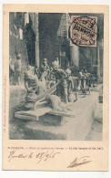 CPA - CHINE - WUCHANG - Dans Le Temple De L'Enfer - Affr 1/2c Dragon (Imperial Chinese Post) Oblit Hankow - 28 Mai 1906 - Chine