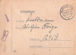 German Feldpost WW2 To 18. Minensuchflottille Posted Uelzen (Bz Han) 18.10.1939. Postal Weight 0,04 Kg. Please Read Sale - Militaria