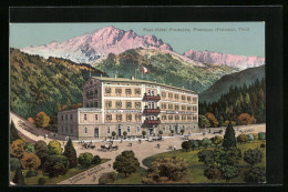 Cartolina Predazzo Im Fleimstal, Post-Hotel Predazzo Mit Alpenlandschaft  - Autres & Non Classés