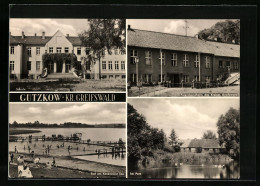 AK Gützkow, Schule, Feierabendheim, Partie Im Park, Bad Am Kosenower See  - Autres & Non Classés