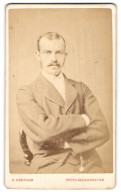 Photo E. Eastham, Manchester, 7 Market Street, Portrait Stattlicher Herr Mit Schnurrbart Im Anzug  - Anonymous Persons