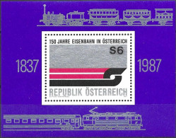 Austria 1987 - Mi BL 9 - YT BF 14 ( 150 Years Railways In Austria ) MNH** - Blocs & Feuillets