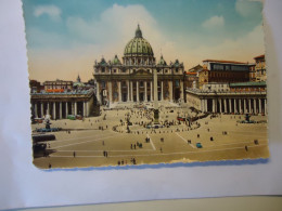 VATICAN  POSTCARDS   S PIETRO   STAMPS GREECE  1959  FREE AND COMBINED   SHIPPING FOR MORE ITEMS - Vatican